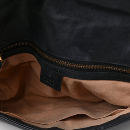 Gucci Calfskin Matelasse Medium GG Marmont Shoulder Bag Black 5 of 11