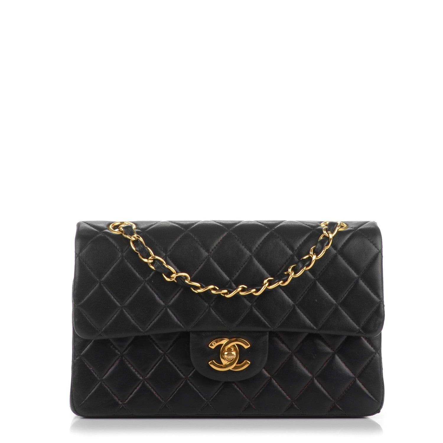 Chanel Lambskin Quilted Small Double Flap Black 1 of 7