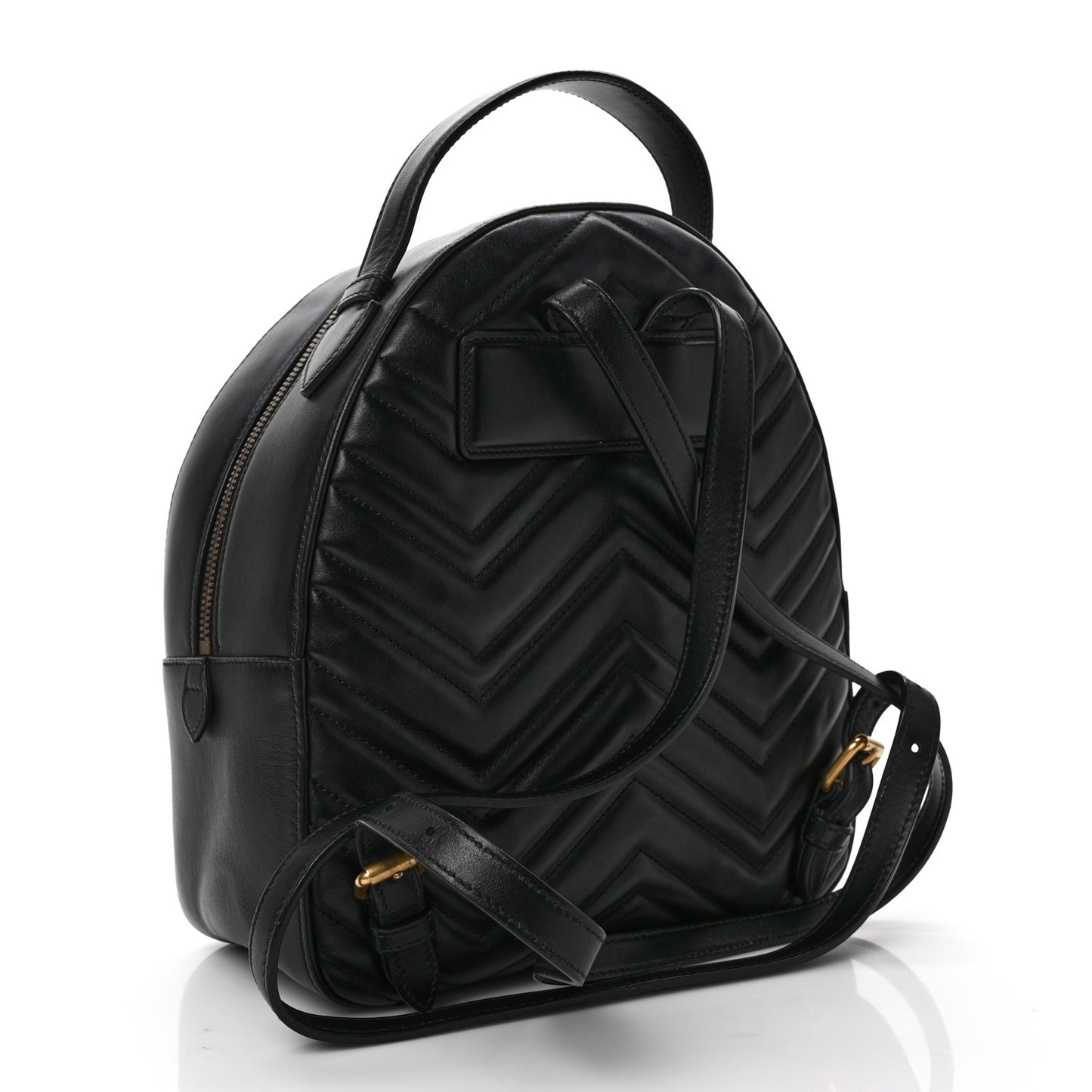 Calfskin Matelasse GG Marmont Dome Backpack Black