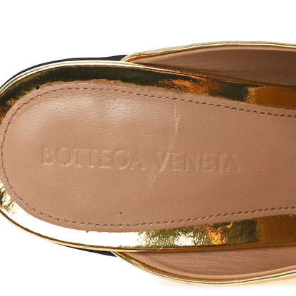 Bottega Veneta Laminated Calfskin Atomic Mule 39 Gold 7 of 8