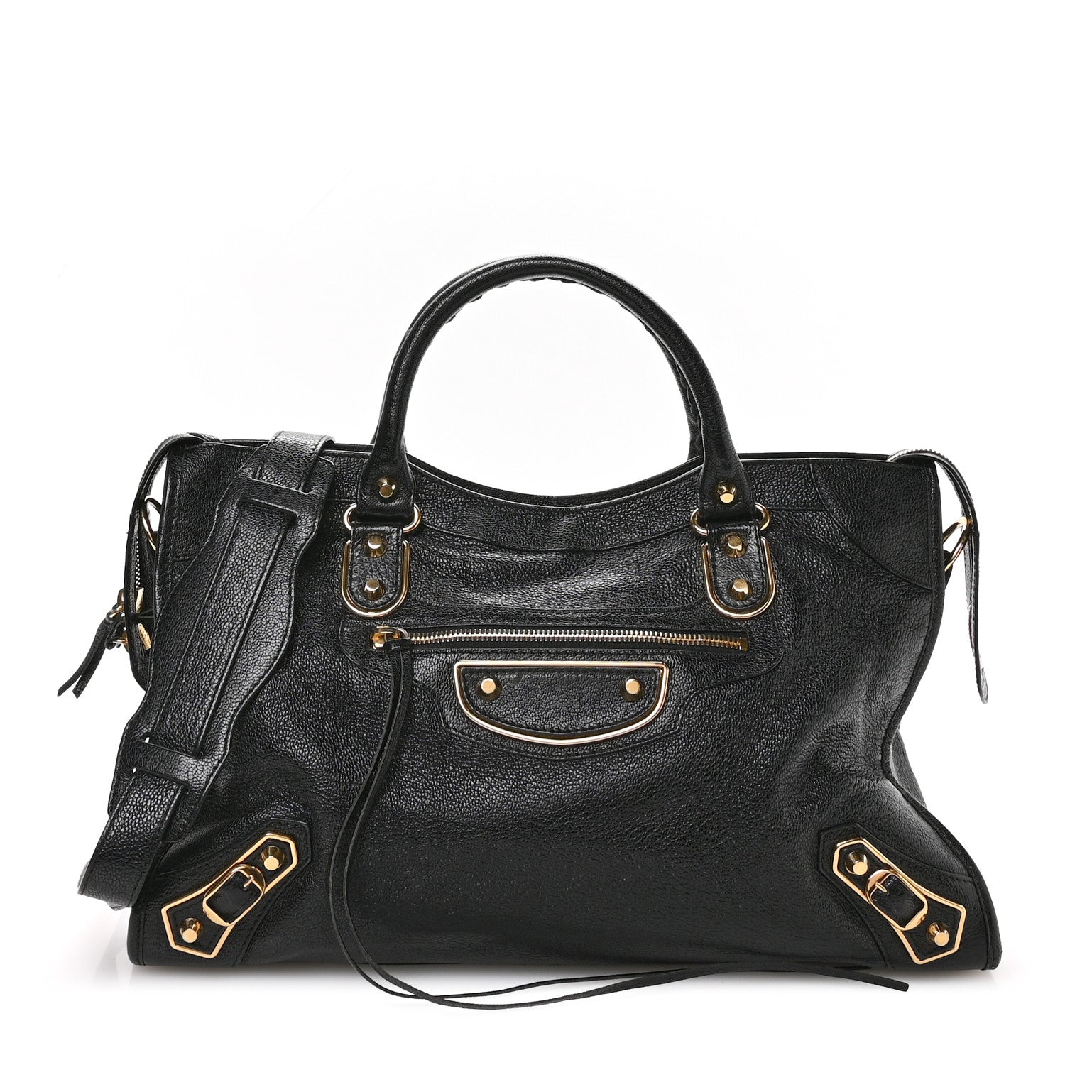 Balenciaga Chevre Gold Metallic Edge Hardware City Black 1 of 11