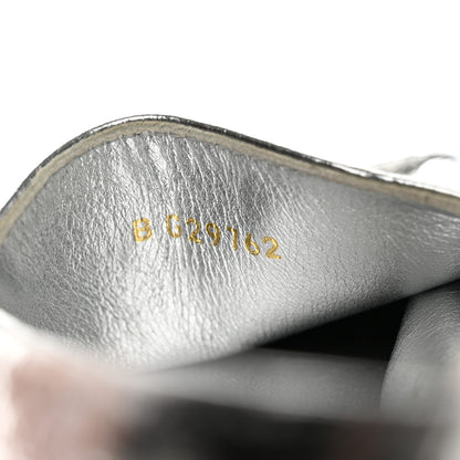 Chanel Laminated Goatskin CC Espadrilles 37 Silver 9 of 10