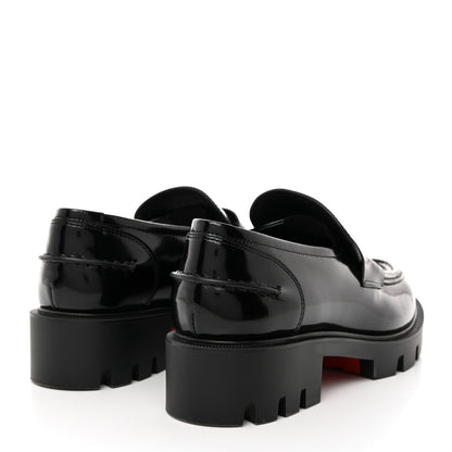Christian Louboutin Patent Mens Medallion Flat Loafers 39 Black 5 of 8