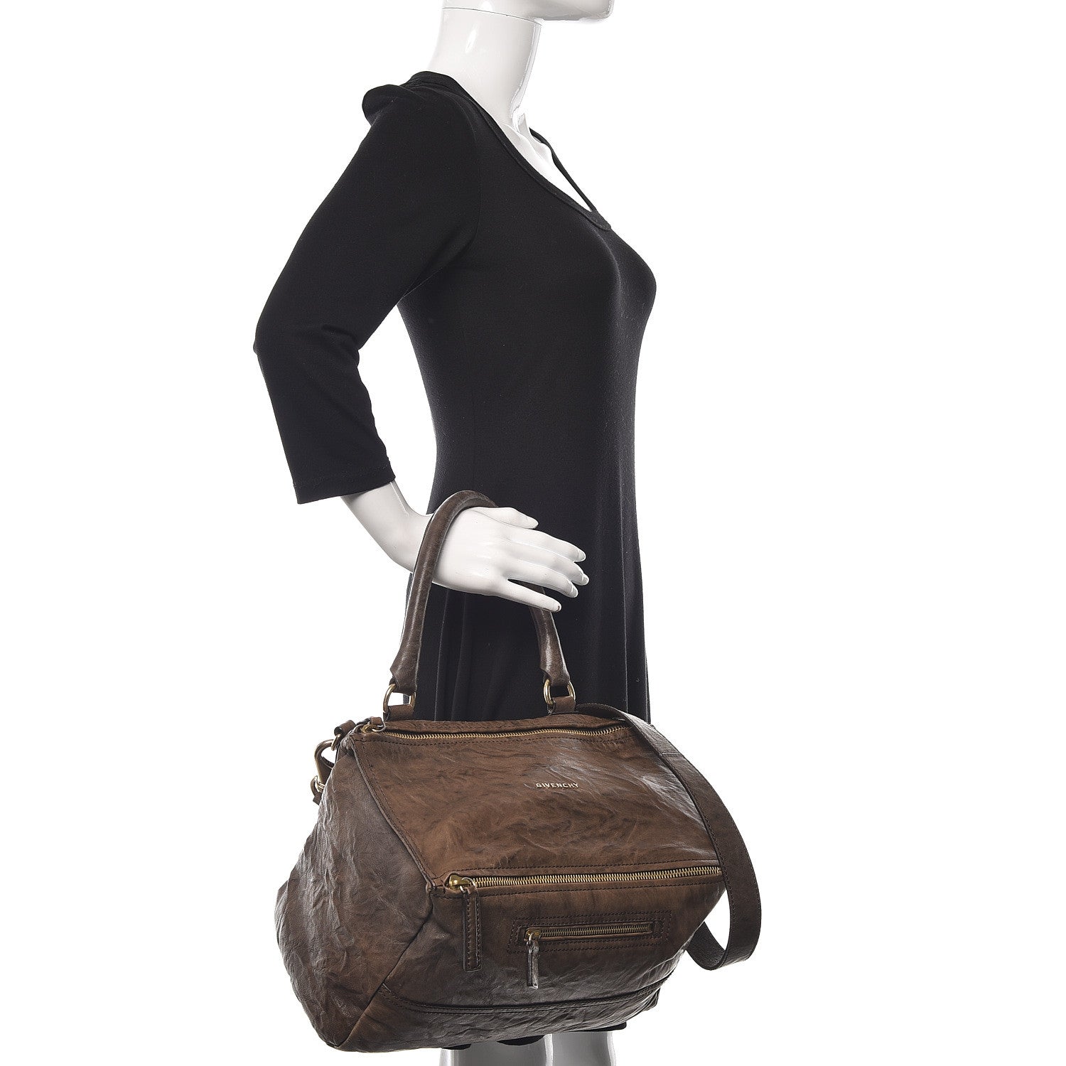 Givenchy Tumbled Sheepskin Medium Pandora Charcoal 3 of 18