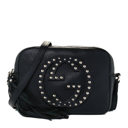 Gucci Pebbled Calfskin Studded Small Soho Disco Bag Black 1 of 11