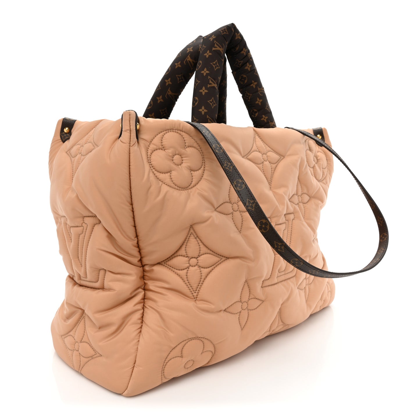 Econyl Monogram Pillow Giant Onthego GM Beige