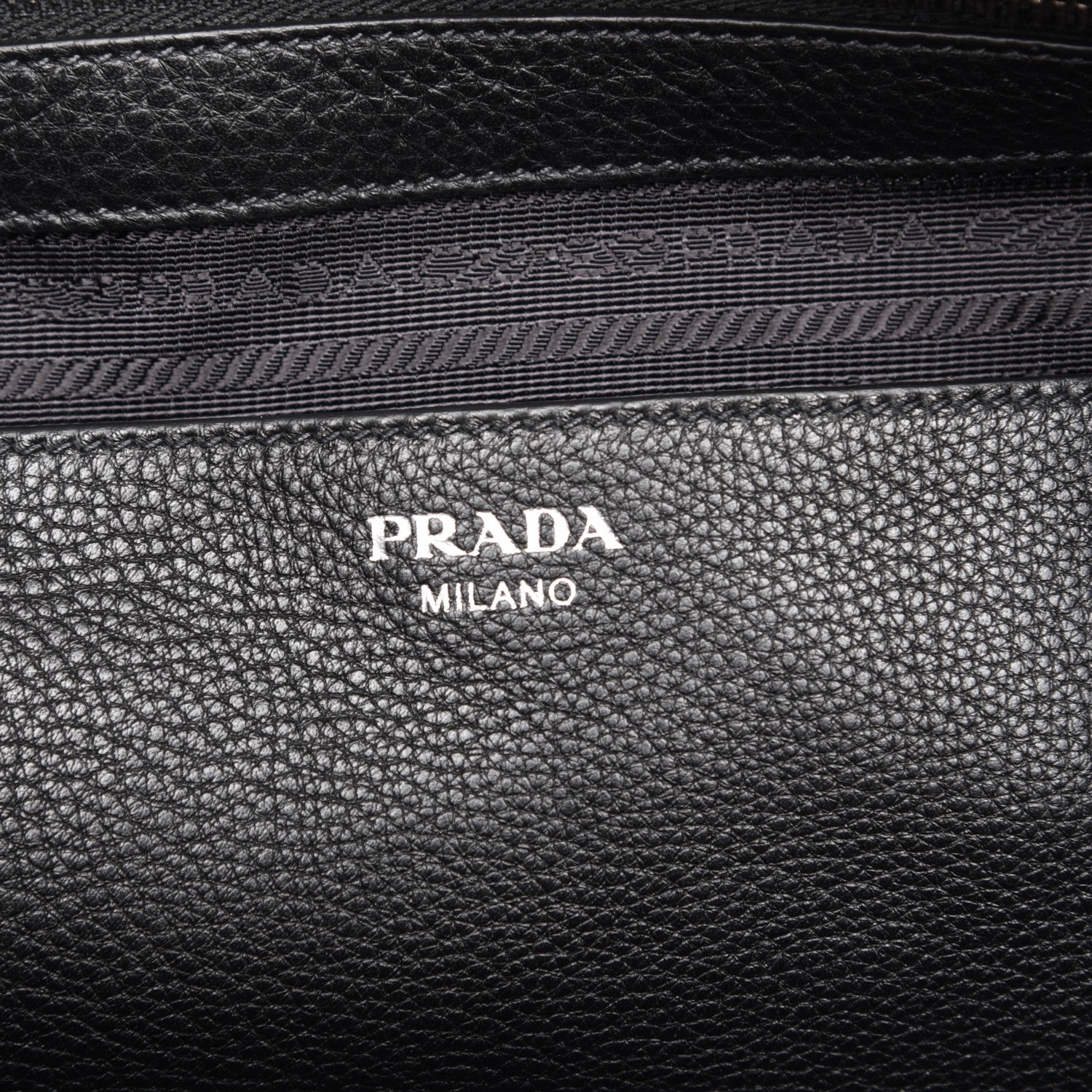Prada Vitello Daino Tote Nero Black 7 of 10