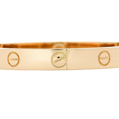 Cartier 18K Yellow Gold 4 Diamond LOVE Bracelet 16 3 of 9