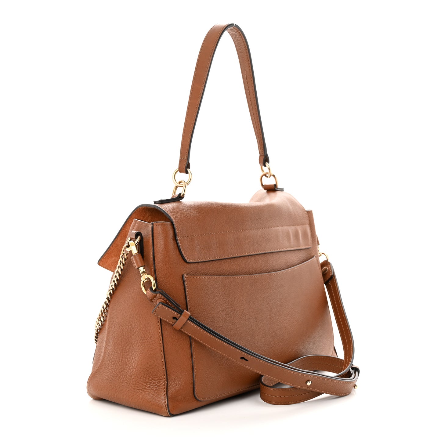 Calfskin Medium Faye Day Shoulder Bag Tan