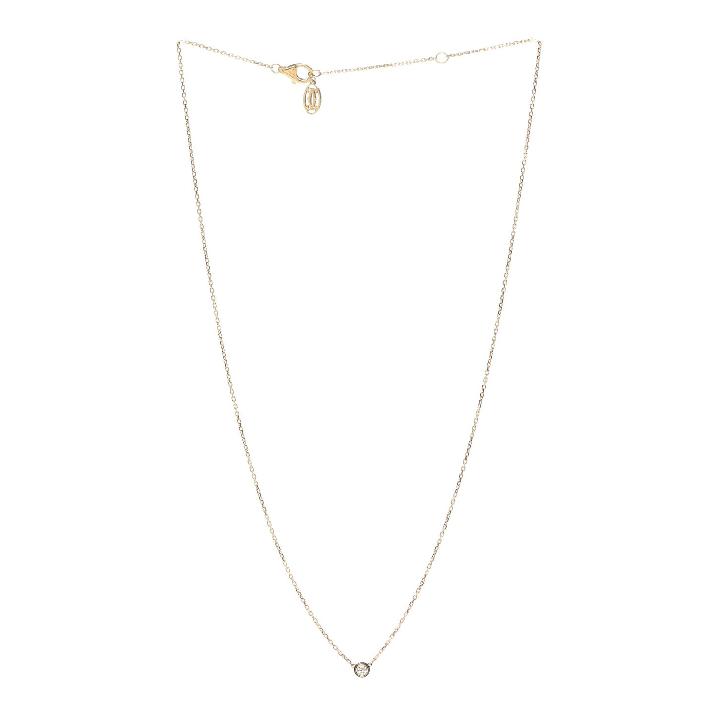 18K Yellow Gold Diamond XS D'Amour Pendant Necklace