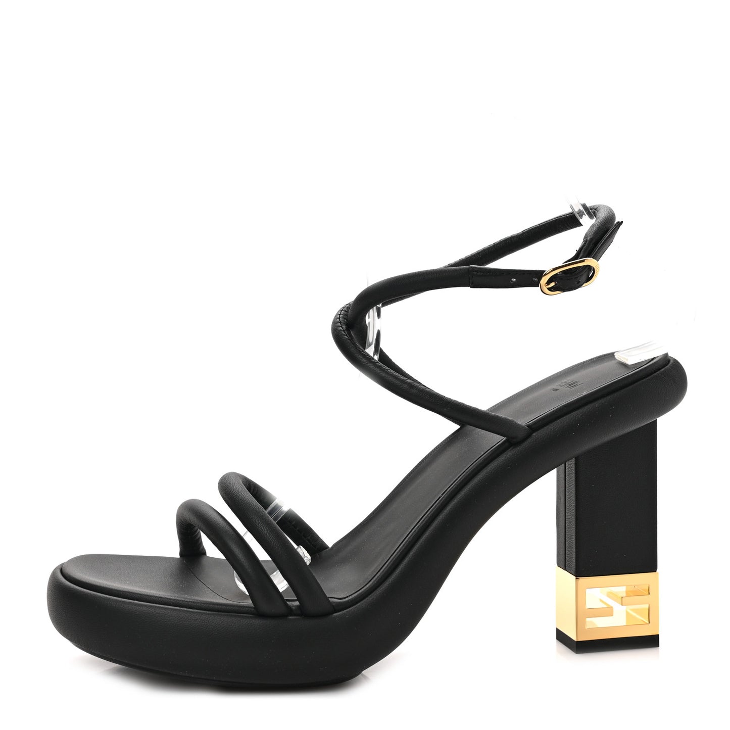 Nappa Baguette Ankle Strap 30/110mm Platform Sandals 40.5 Black