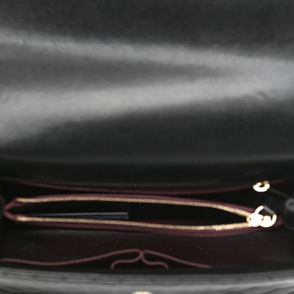 Chanel Caviar Lizard Embossed Quilted Small Coco Handle Flap Black 5 of 11