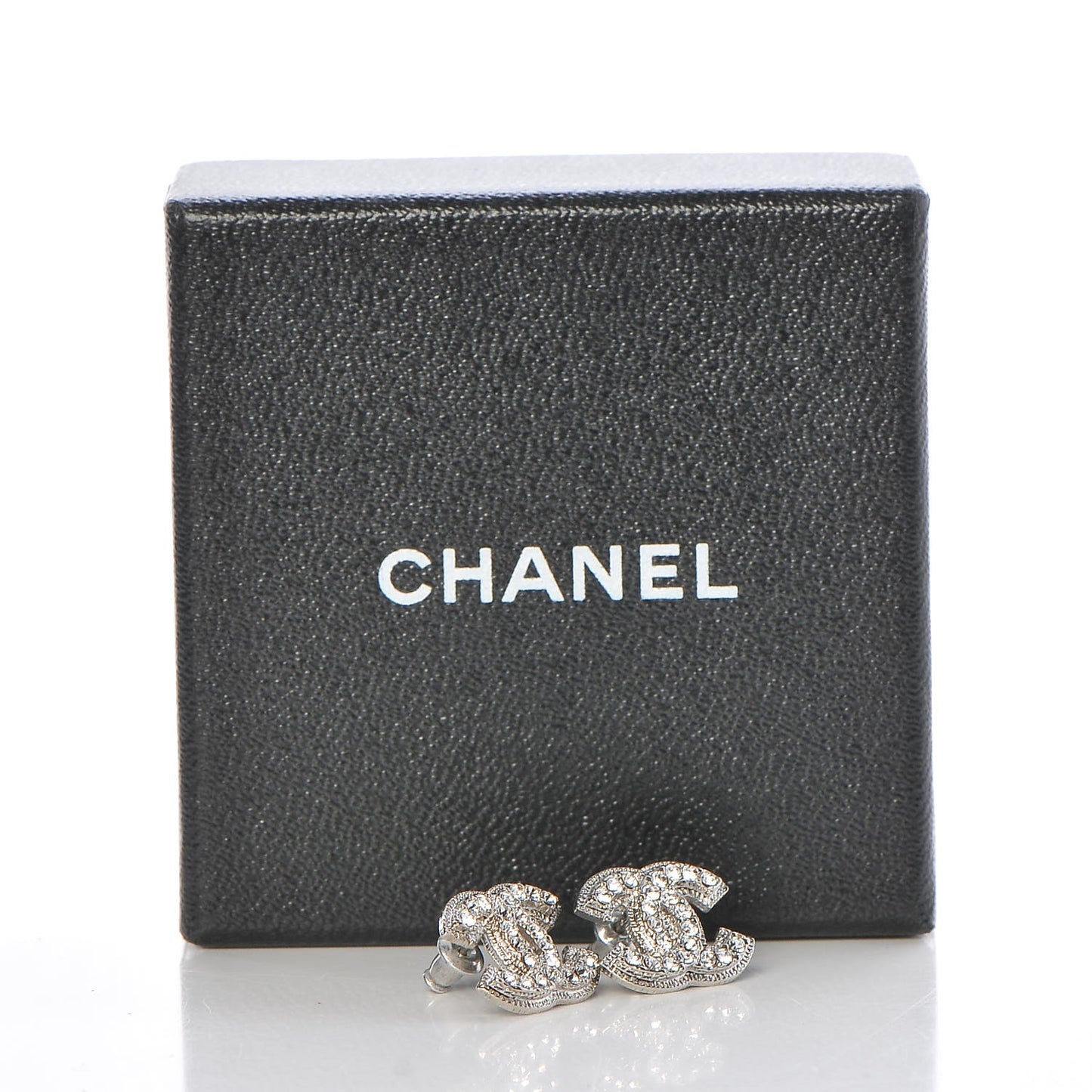 Crystal CC Earrings Silver