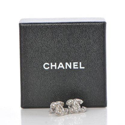 Chanel Crystal CC Earrings Silver 6 of 6