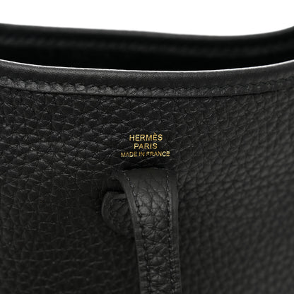 Hermes Taurillon Clemence Evelyne TPM Black 8 of 10