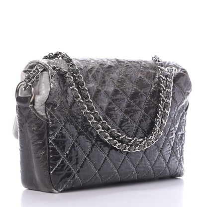 Chanel Vinyl Quilted Jumbo Melrose Degrade Flap Black 3 of 15