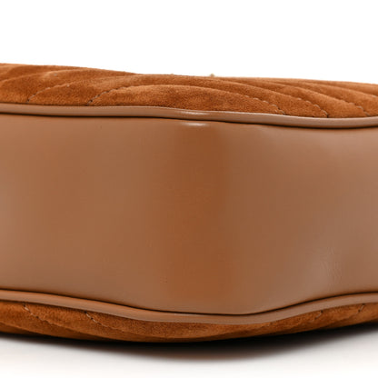 Saint Laurent Suede Matelasse Monogram Lou Camera Bag Cinnamon 7 of 10