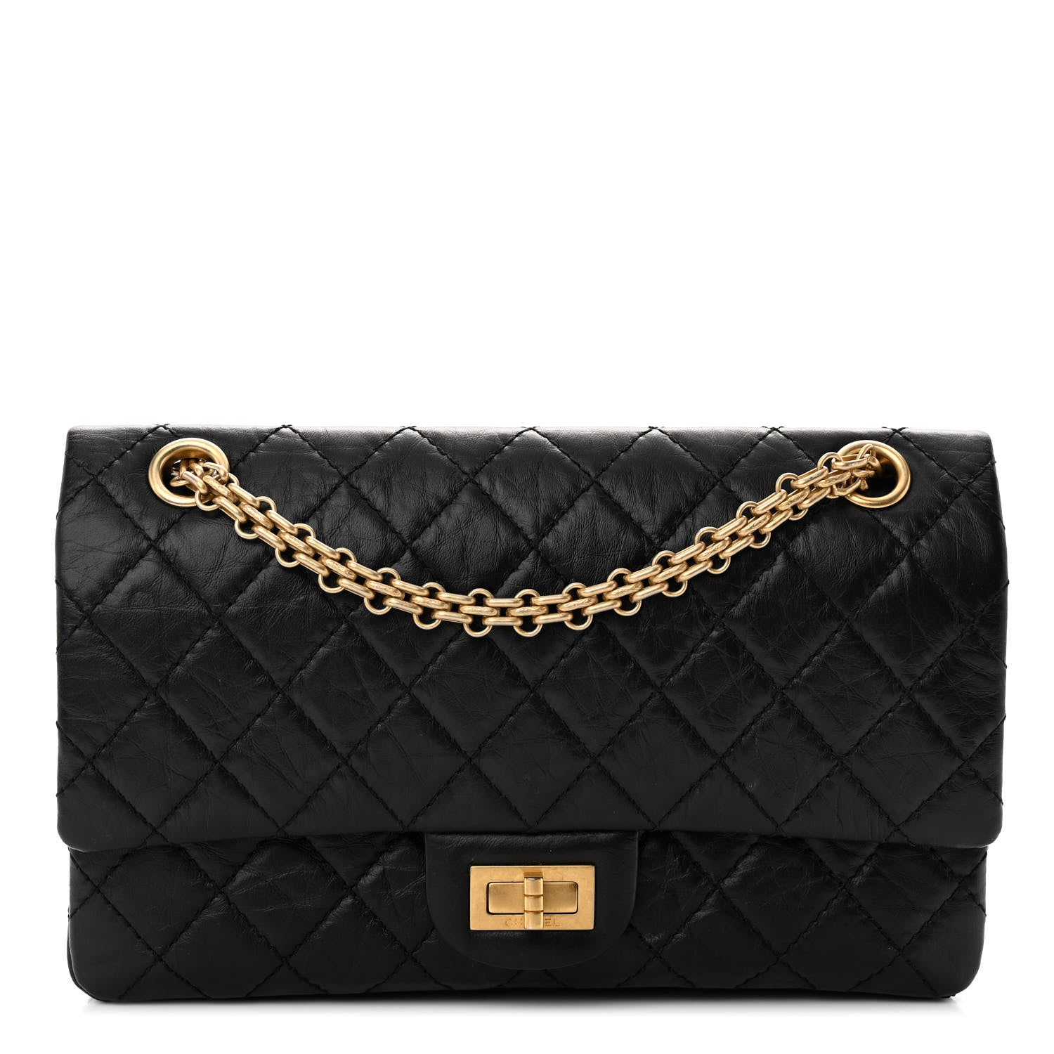 Chanel Aged Calfskin Quilted 2.55 Reissue 225 Flap Black 1 of 15