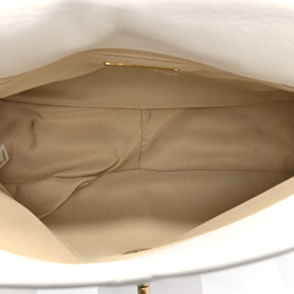 Chanel Goatskin Quilted Large Chanel 19 Flap White 5 of 10