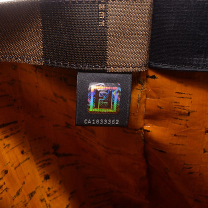 Fendi Pequin Striped Shopping Tote Tobacco 9 of 10