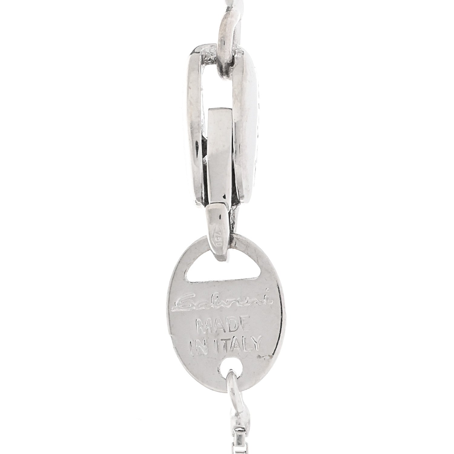 Damiani 18K White Gold Diamond Cross Pendant Necklace 4 of 4