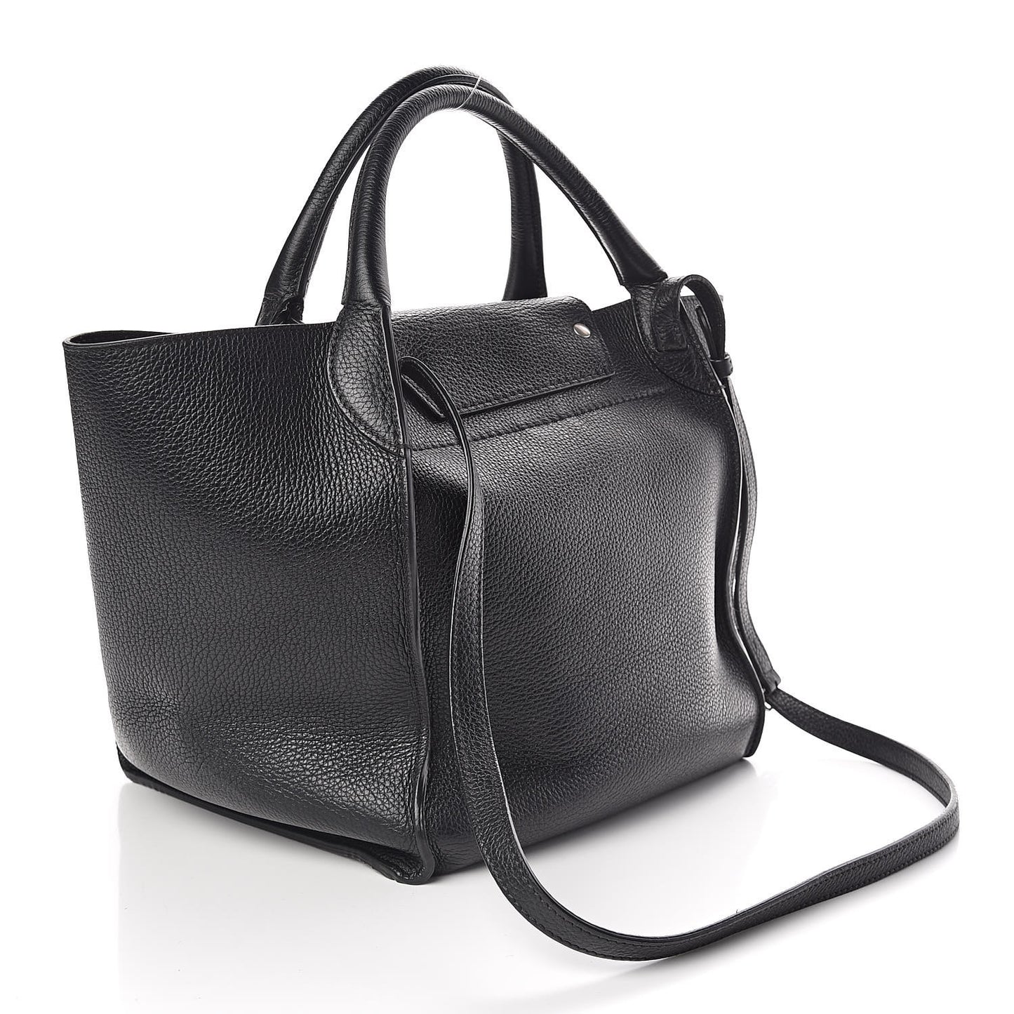 Supple Grained Calfskin Small Big Bag Black