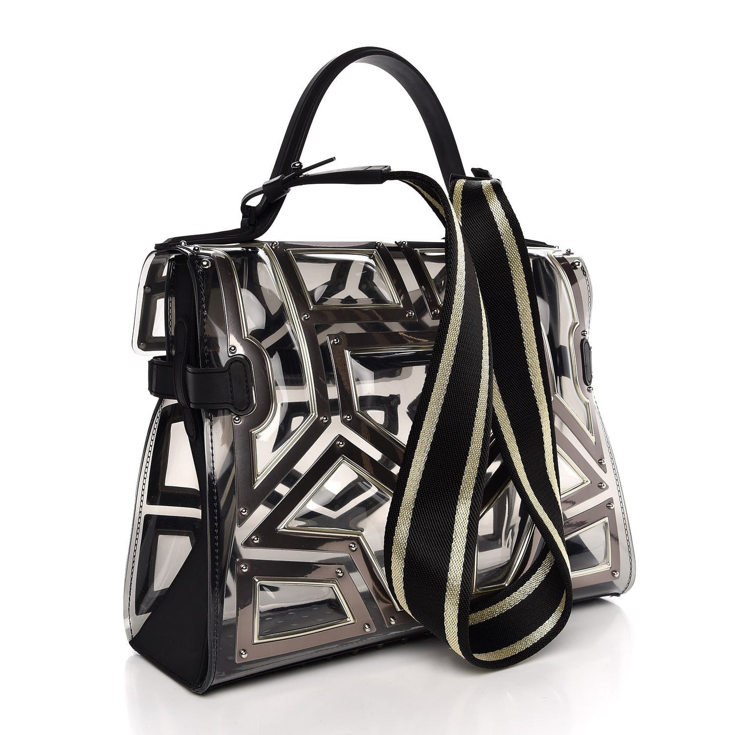 Vinyl Gladiator Tempete Satchel Antique Silver Gold