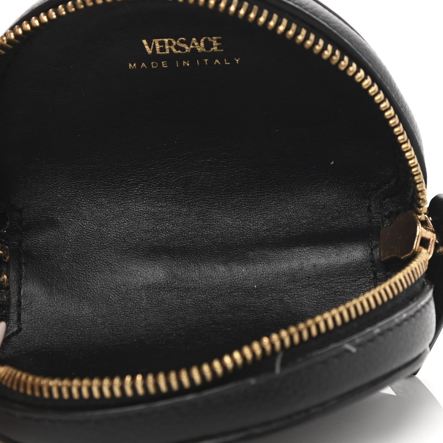 Versace Calfskin Medusa Coin Pouch Black 5 of 8