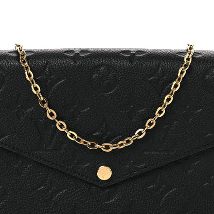 Louis Vuitton Empreinte Pochette Felicie Chain Wallet Black 8 of 11