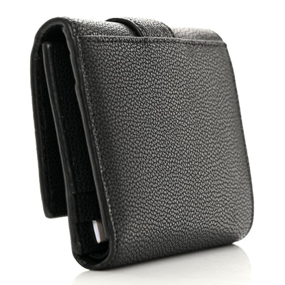 Jimmy Choo Calfskin Crystal Cheri Compact Wallet Black 2 of 17