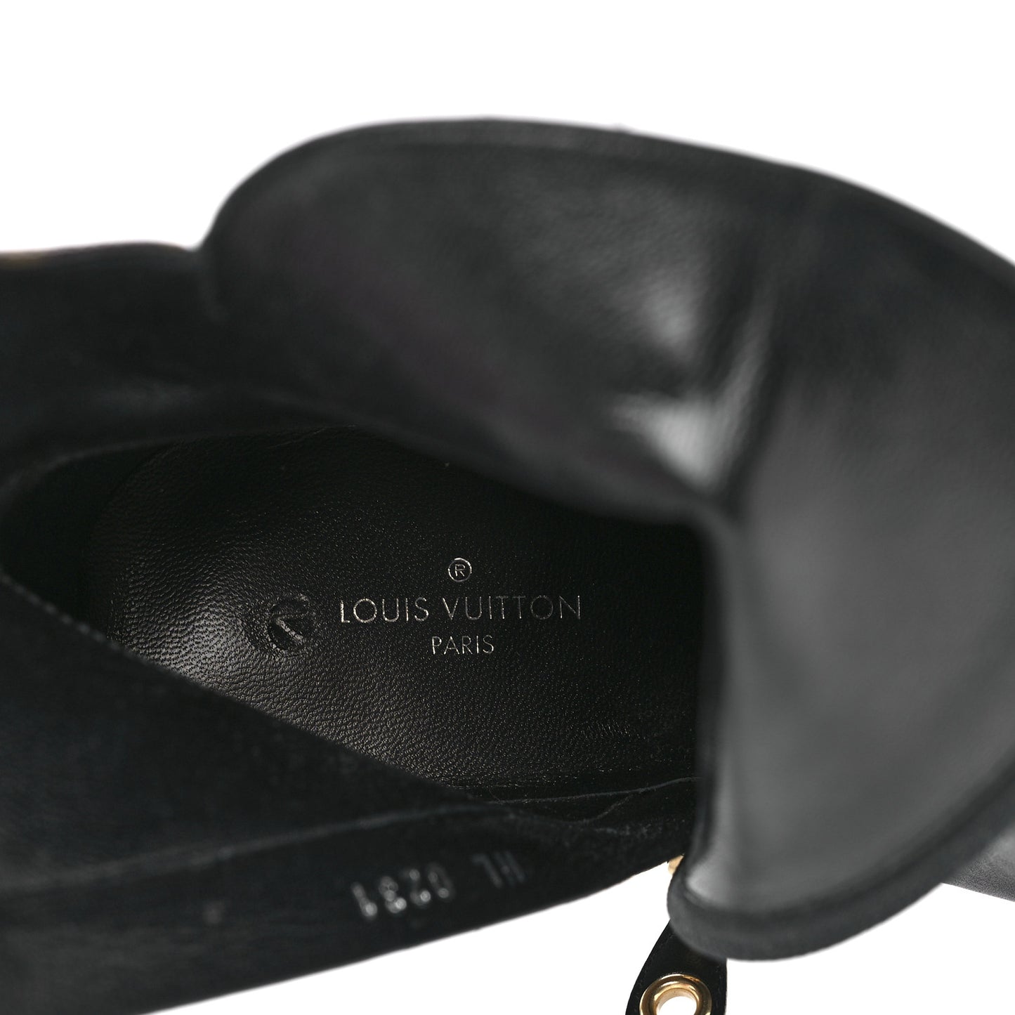 Calfskin Monogram Afterglow Platform Ankle Boots 38 Black