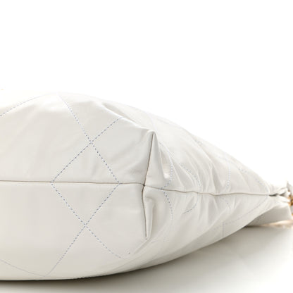 Chanel Shiny Calfskin Quilted Small Chanel 22 White 11 of 12
