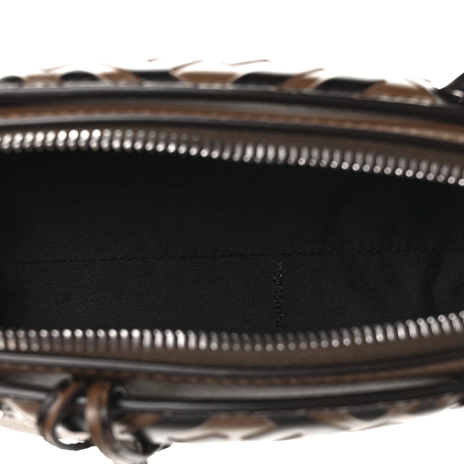 Fendi Vitello Dolce Bi-Color FF 1974 Embossed Mini By The Way Boston Bag Maya Black 4 of 7