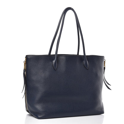Prada Vitello Daino Side Zip Tote Baltico 3 of 13