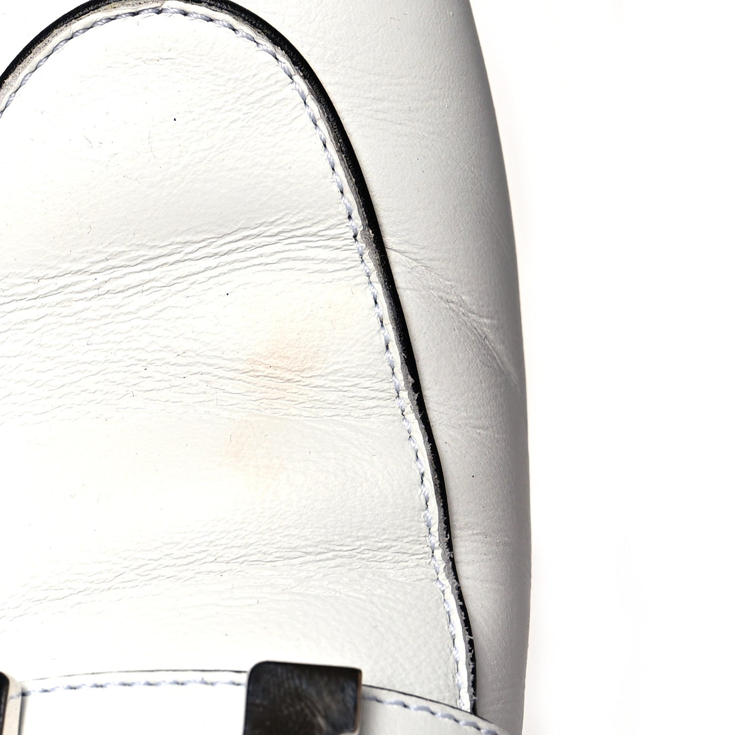 Calfskin Womens Paris Loafers 35.5 White