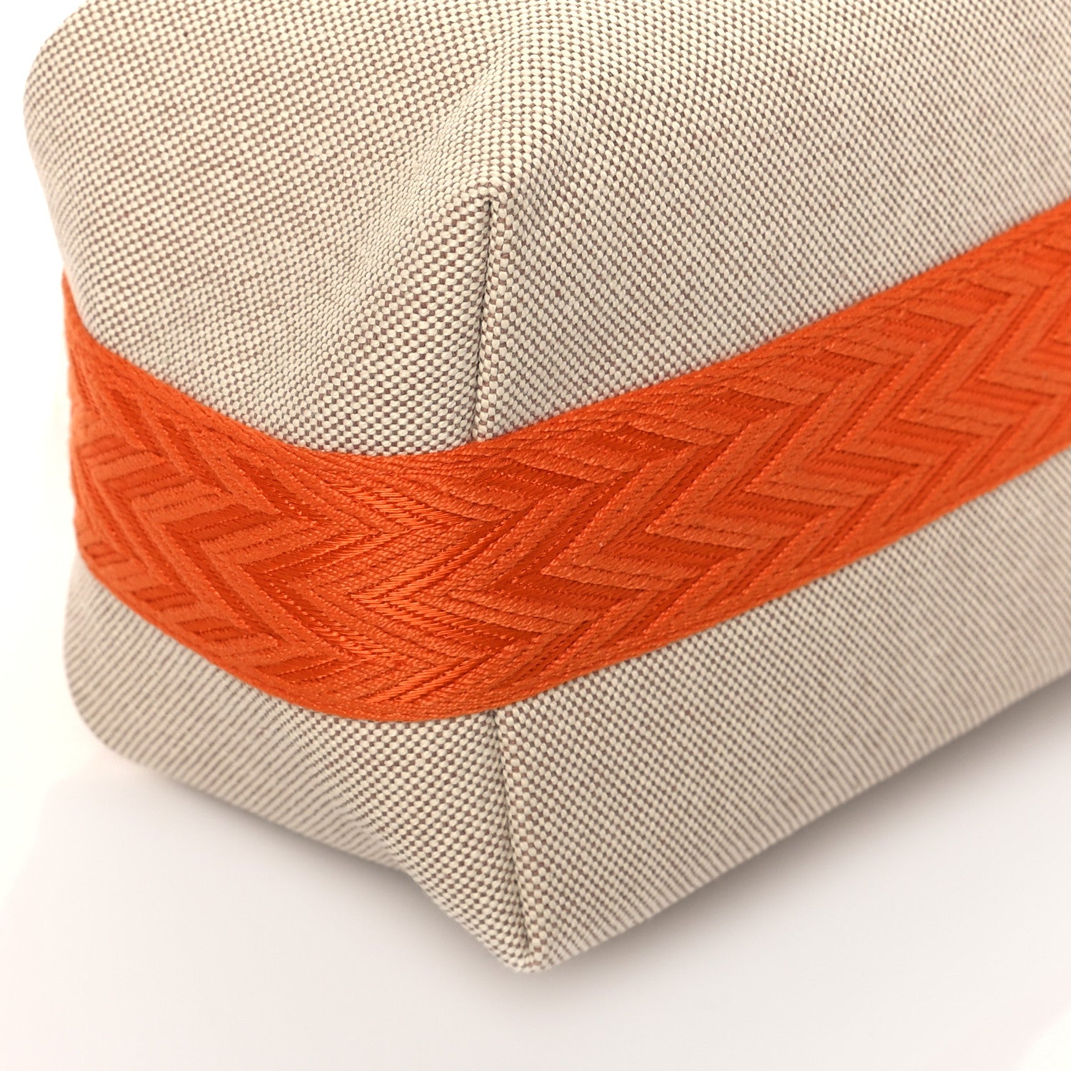 Hermes Canvas Small Bride-A-Brac Pouch Natural Orange 8 of 9