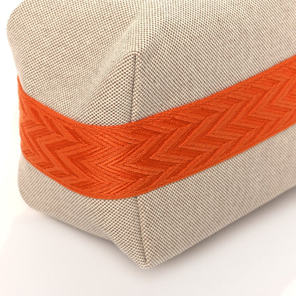 Hermes Canvas Small Bride-A-Brac Pouch Natural Orange 8 of 9