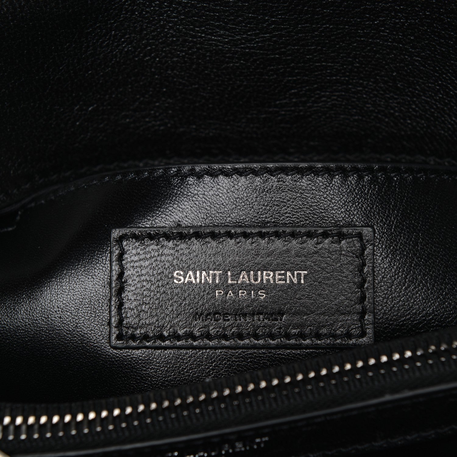Saint Laurent Sheepskin Matelasse Chevron Monogram Medium College Bag Black 8 of 8