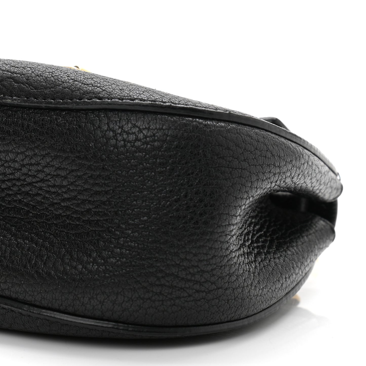 Grained Lambskin Mini Drew Shoulder Bag Black