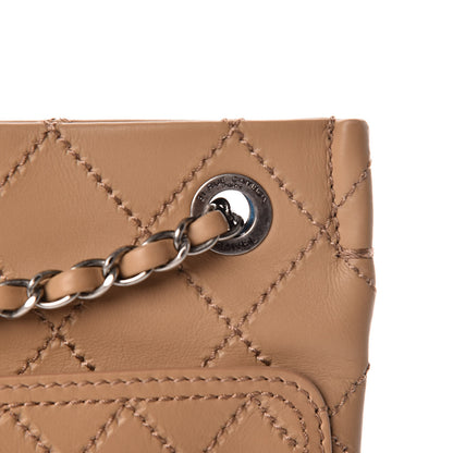 Chanel Calfskin Wild Stitch Small Shopping Tote Beige 10 of 11