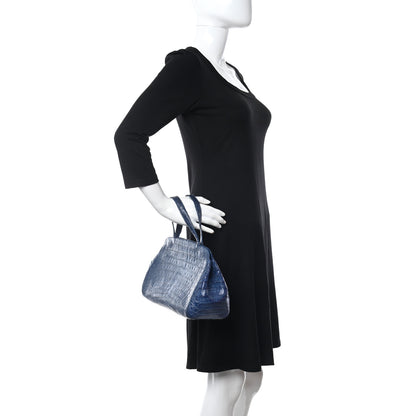 Nancy Gonzalez Crocodile Top Handle Blue 2 of 14