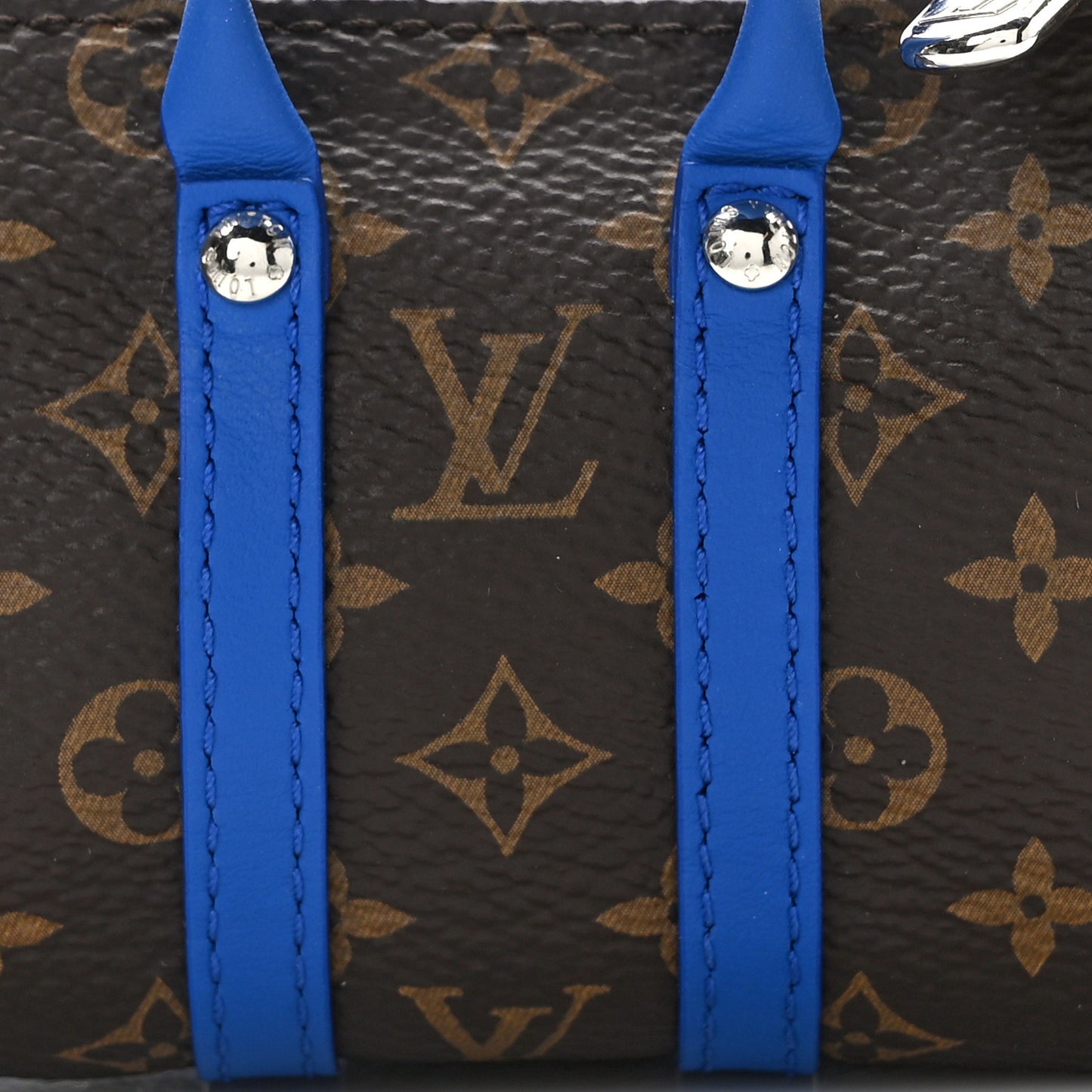 Monogram LV Colormania Mini Keepall Pouch Bag Charm Blue