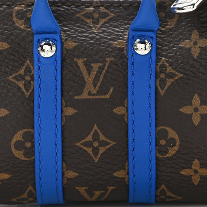 Louis Vuitton Monogram LV Colormania Mini Keepall Pouch Bag Charm Blue 6 of 9