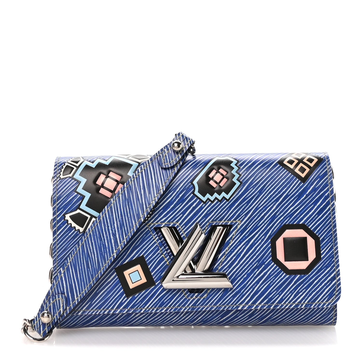 Louis Vuitton Epi Azteque Twist Shoulder Bag MM Denim Light 1 of 11