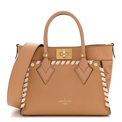 Louis Vuitton Calfskin Mahina Braided On My Side PM Arizona Brown 1 of 9
