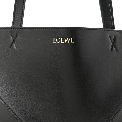Loewe Shiny Calfskin Medium Puzzle Fold Tote Black 7 of 10