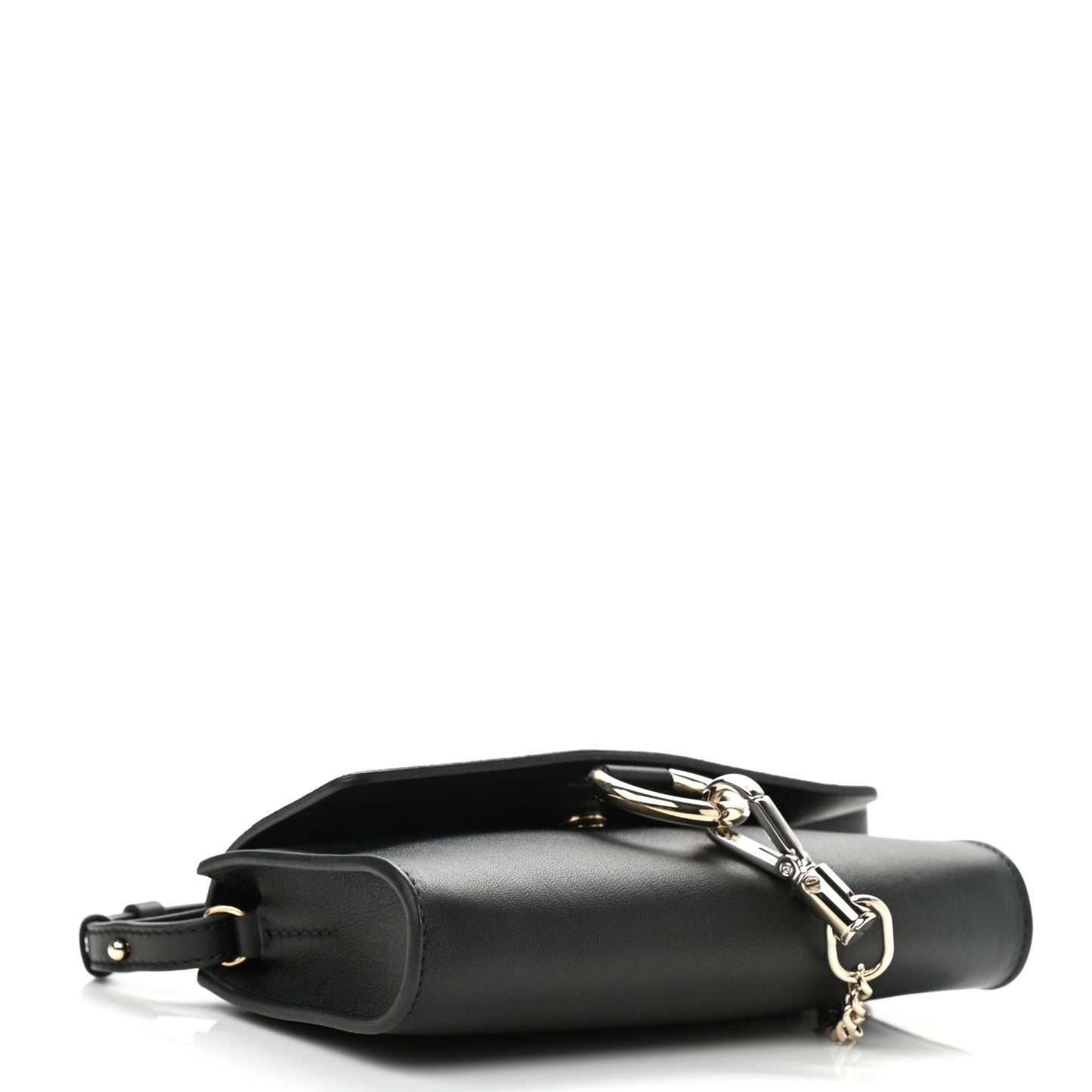 Suede Calfskin Small Faye Shoulder Bag Black