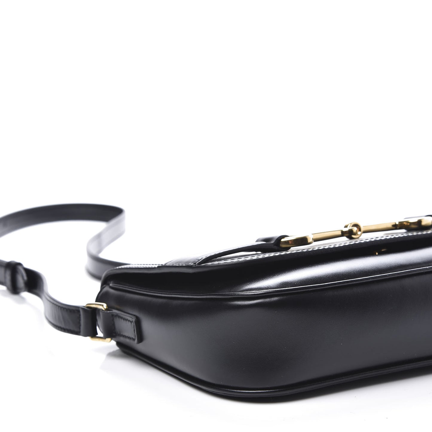 Satinated Calfskin Medium Crecy Bag Black