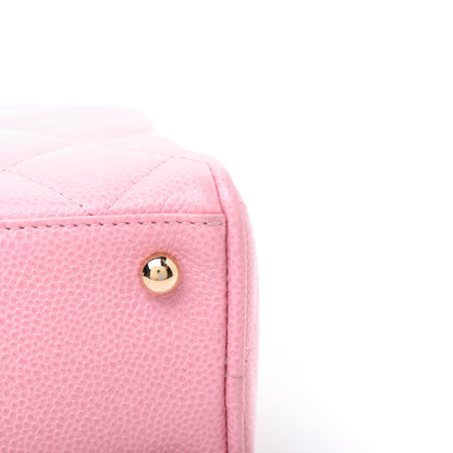 Chanel Caviar Quilted Small Bowler Pink 15 of 22