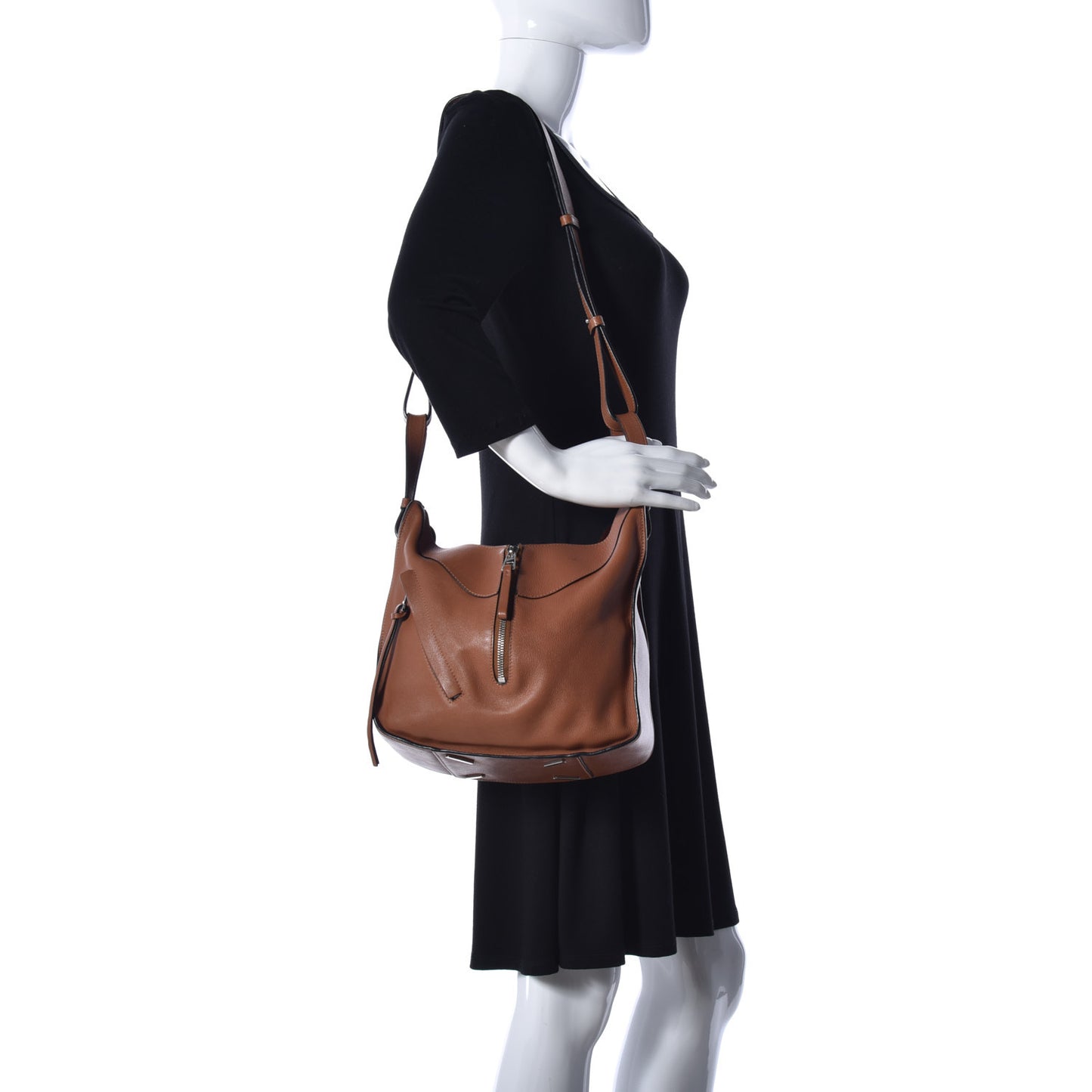 Calfskin Small Hammock Shoulder Bag Tan